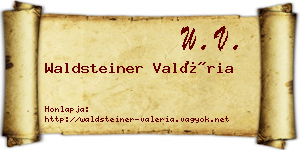 Waldsteiner Valéria névjegykártya