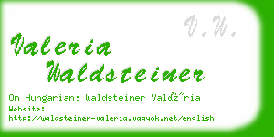 valeria waldsteiner business card